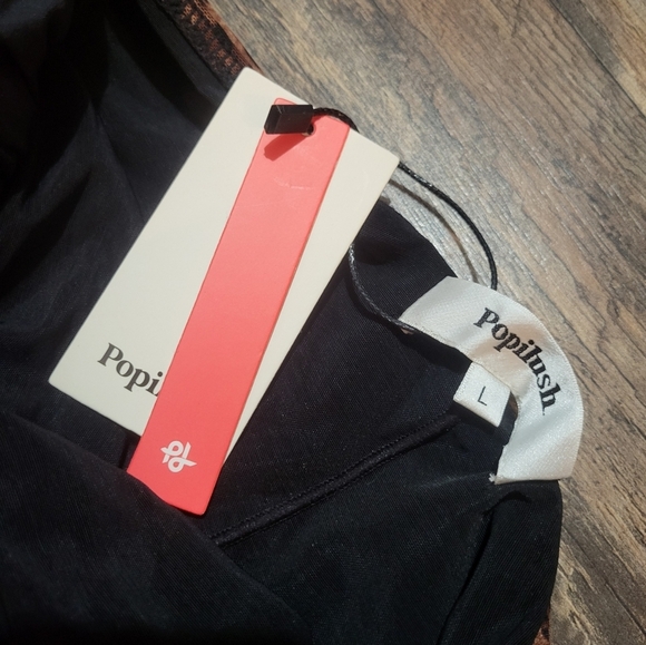 Popilush Leopard Print V Neck Halter Tummy Control One Piece Swimsuit Size L - Picture 11 of 12